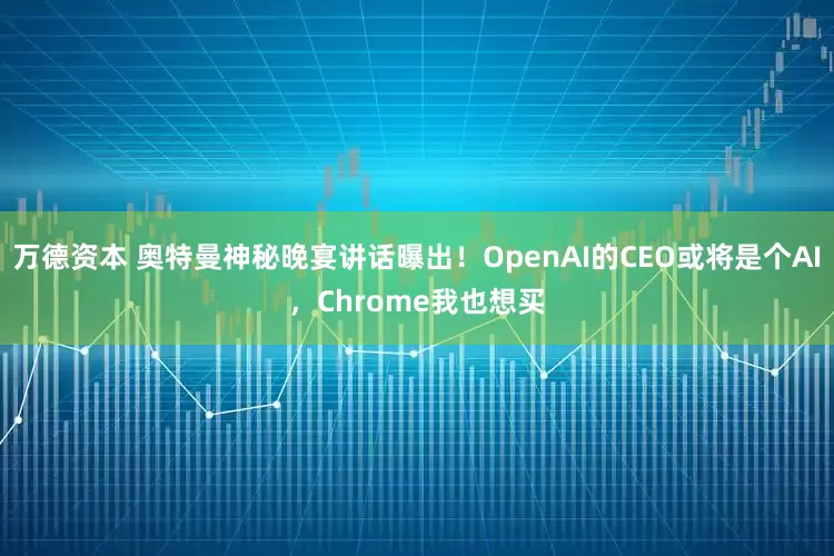 万德资本 奥特曼神秘晚宴讲话曝出！OpenAI的CEO或将是个AI，Chrome我也想买